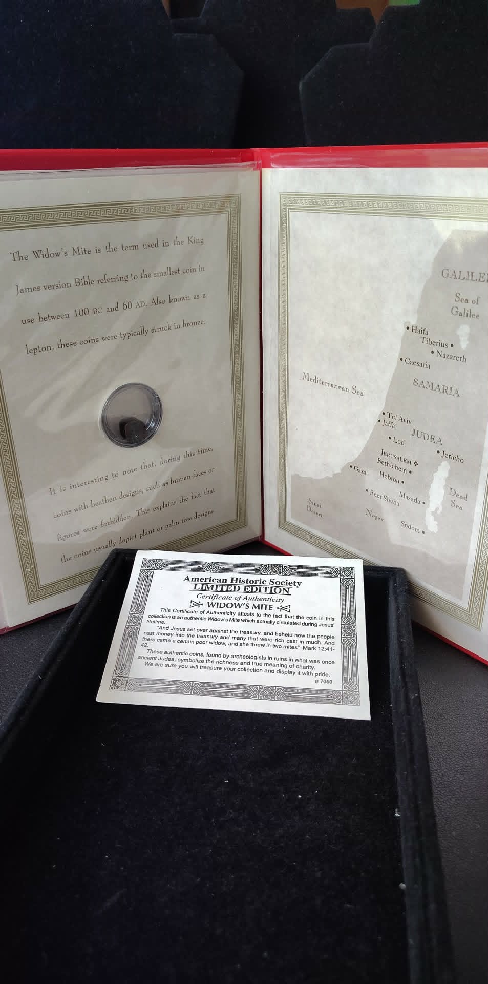American Historic Society Coins of the Bible Widow's Mite w/ COA