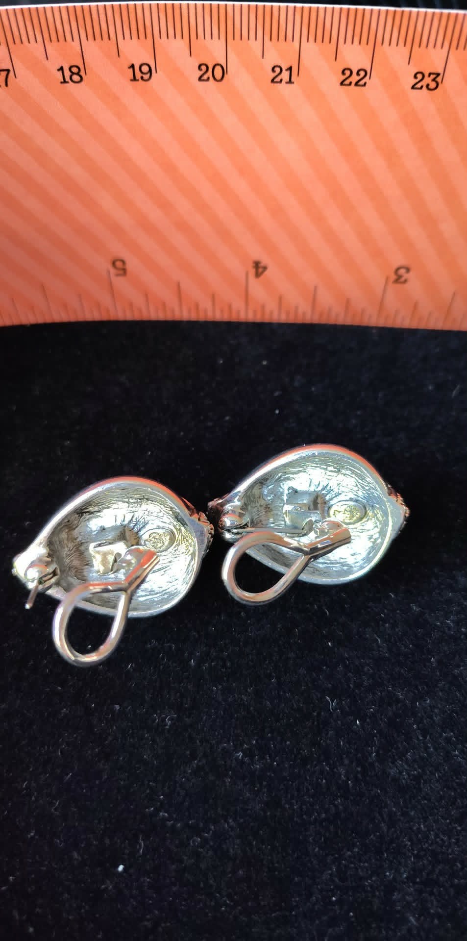 Vintage Premier Designs, signed silver-toned faux turquoise pierced earrings