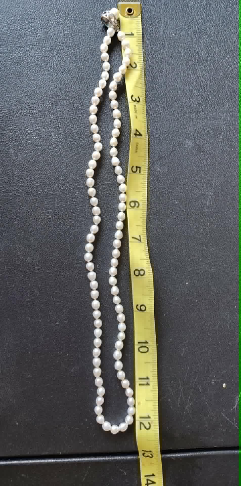 Vintage 24" freshwater pearl necklace with Sterling silver 925 marked end
