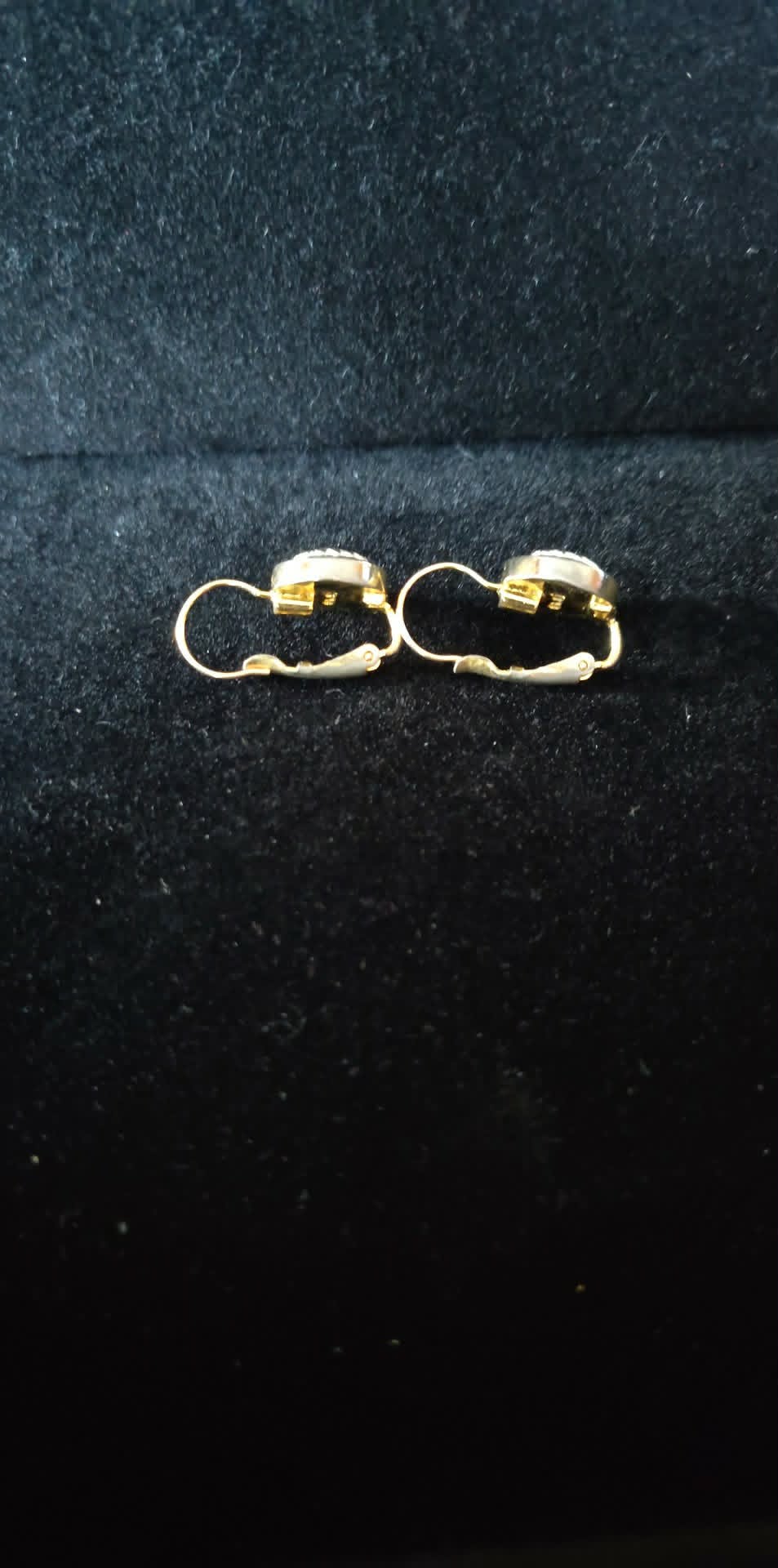 Vintage LCI pierced earrings gold-toned, some wear
