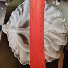 4 vintage Mikasa plates 70s, 9.5" frosted Folia design. No chips