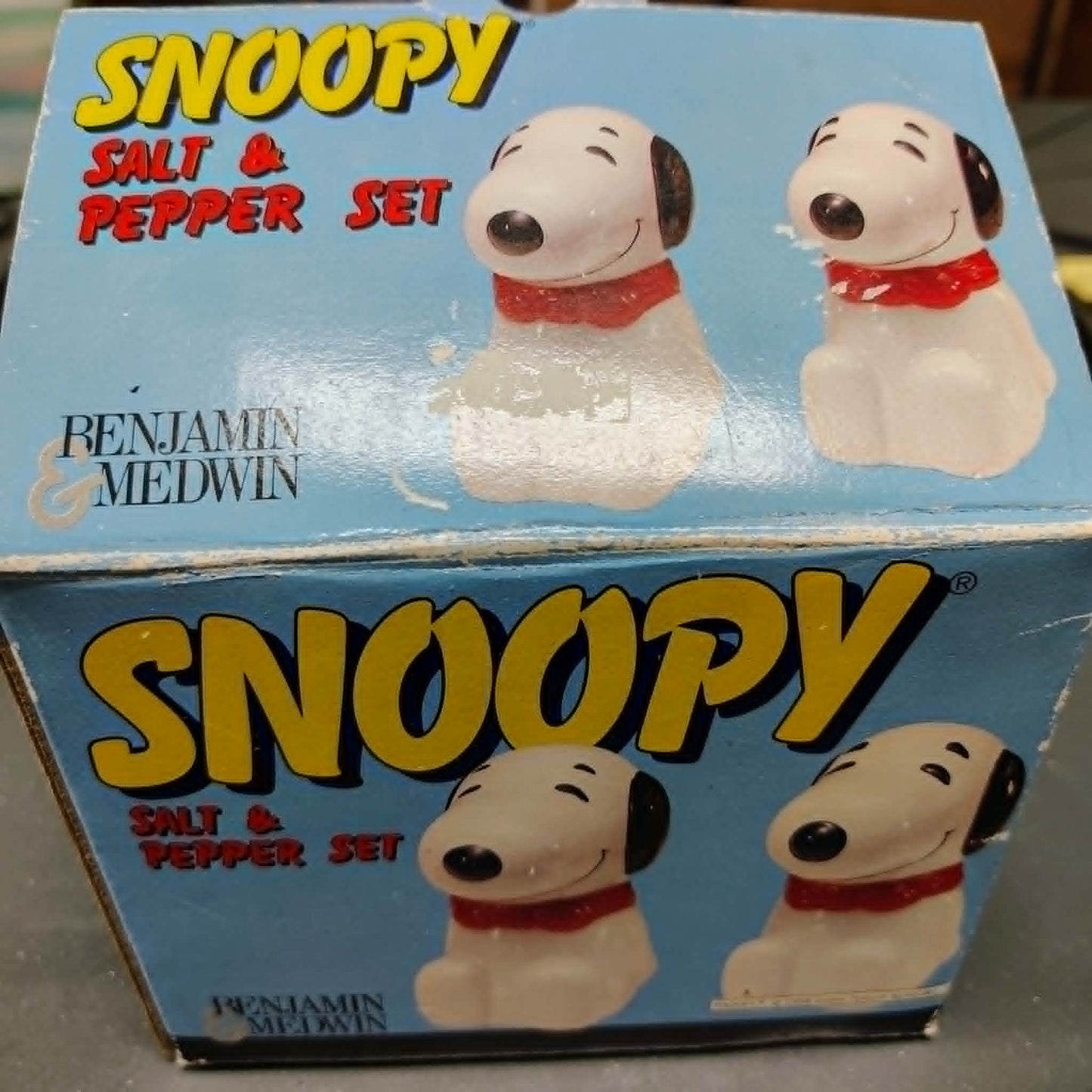Snoopy Salt & Pepper shakers NOS, 1993 in box