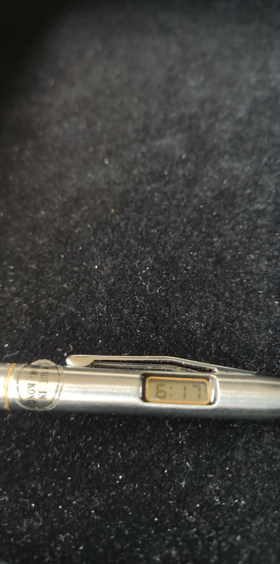 Nelsonic LCD Quartz watch pen, works