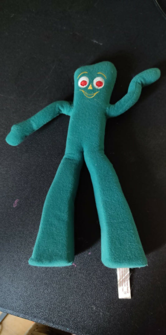 Vintage 1989 12" posable foam Gumby, bendable, no rips