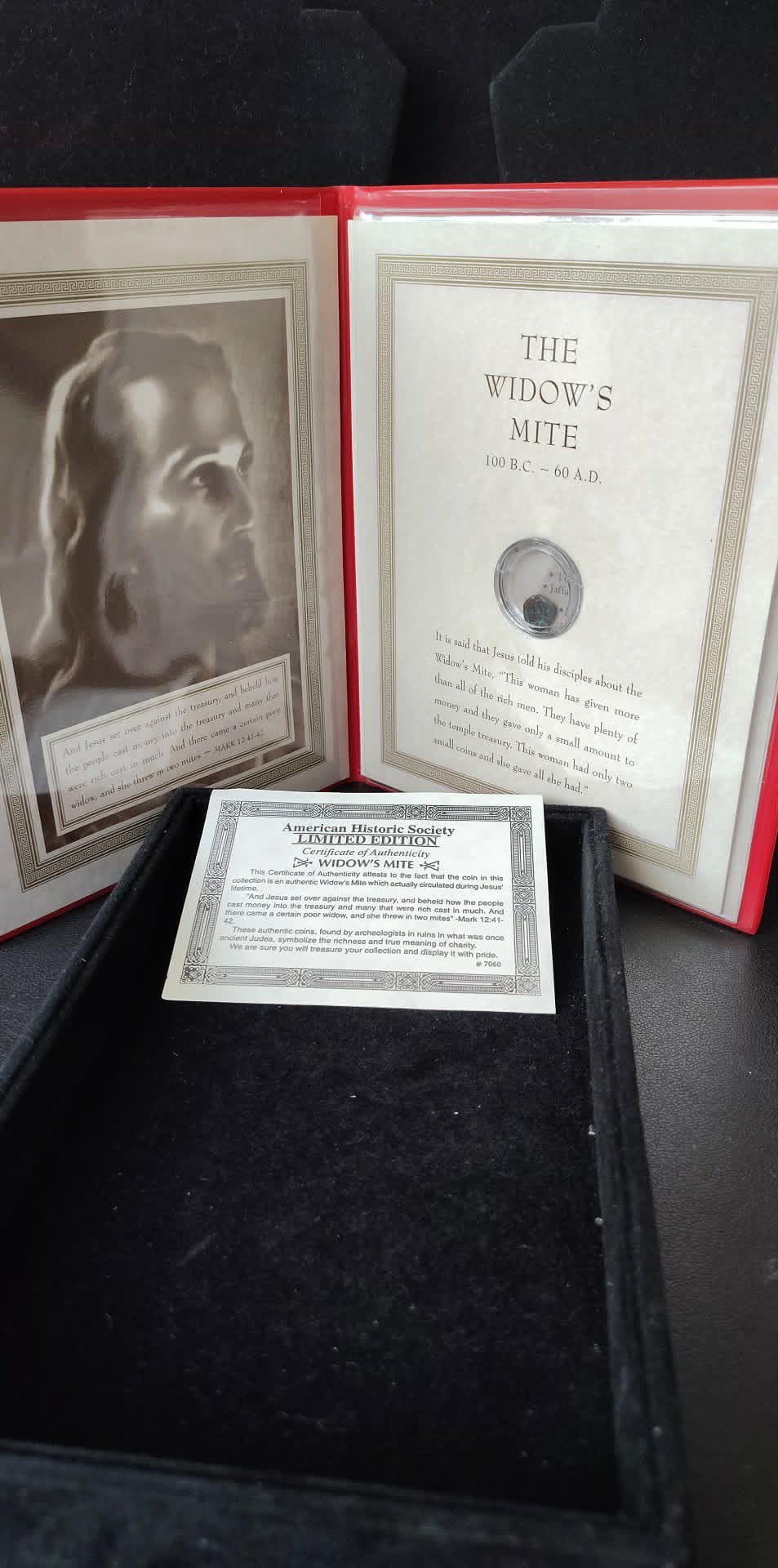 American Historic Society Coins of the Bible Widow's Mite w/ COA