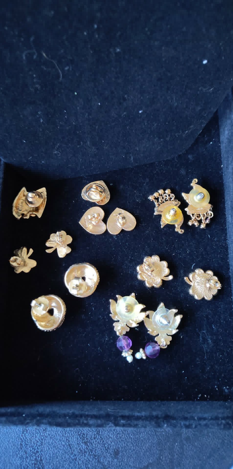 Vintage Avon estate lot 6pairs earrings, 2 brooch, One is marked 2001, enamel
