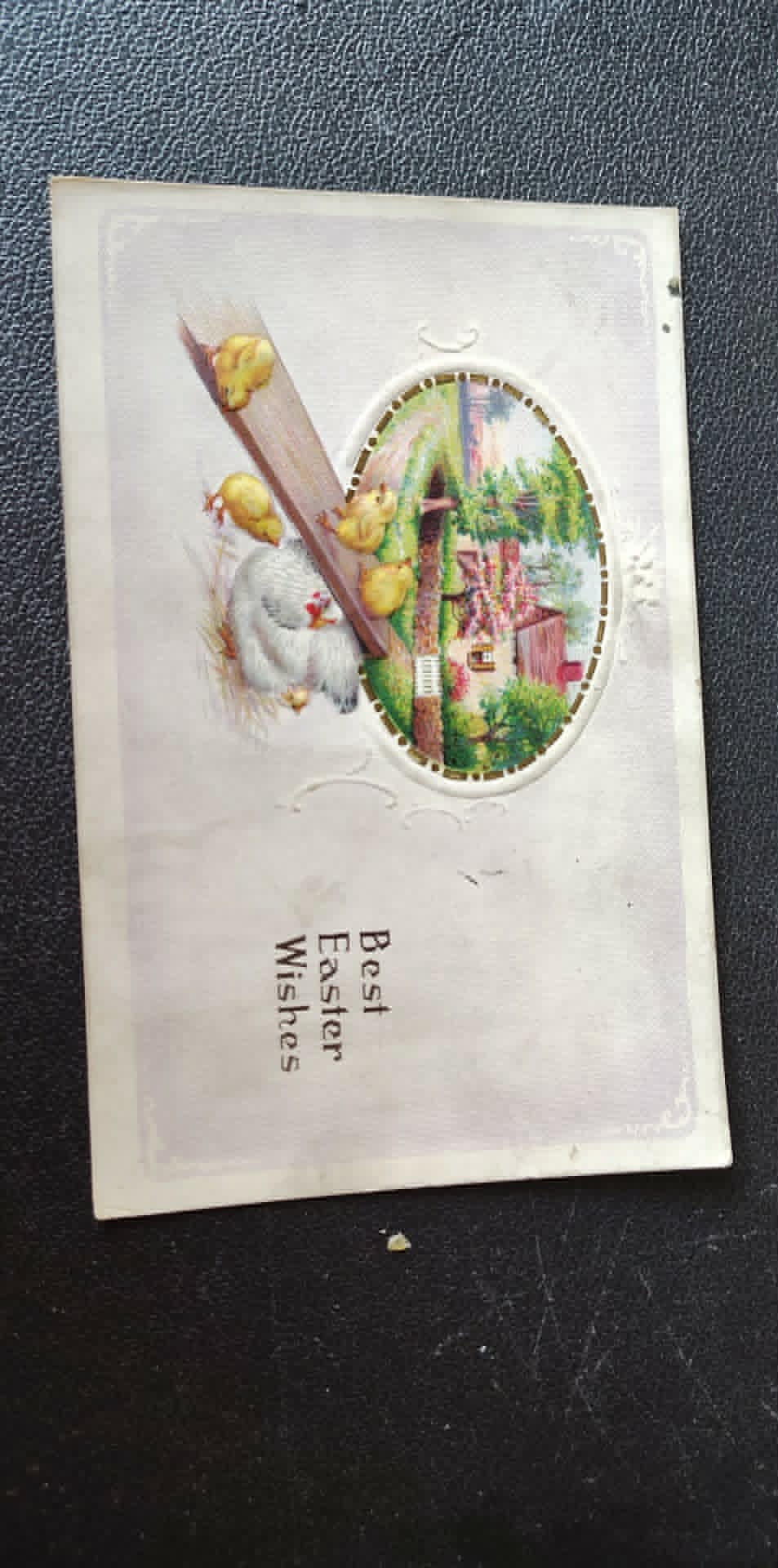 Vintage 4 Easter post cards, 1 embossed 507 E