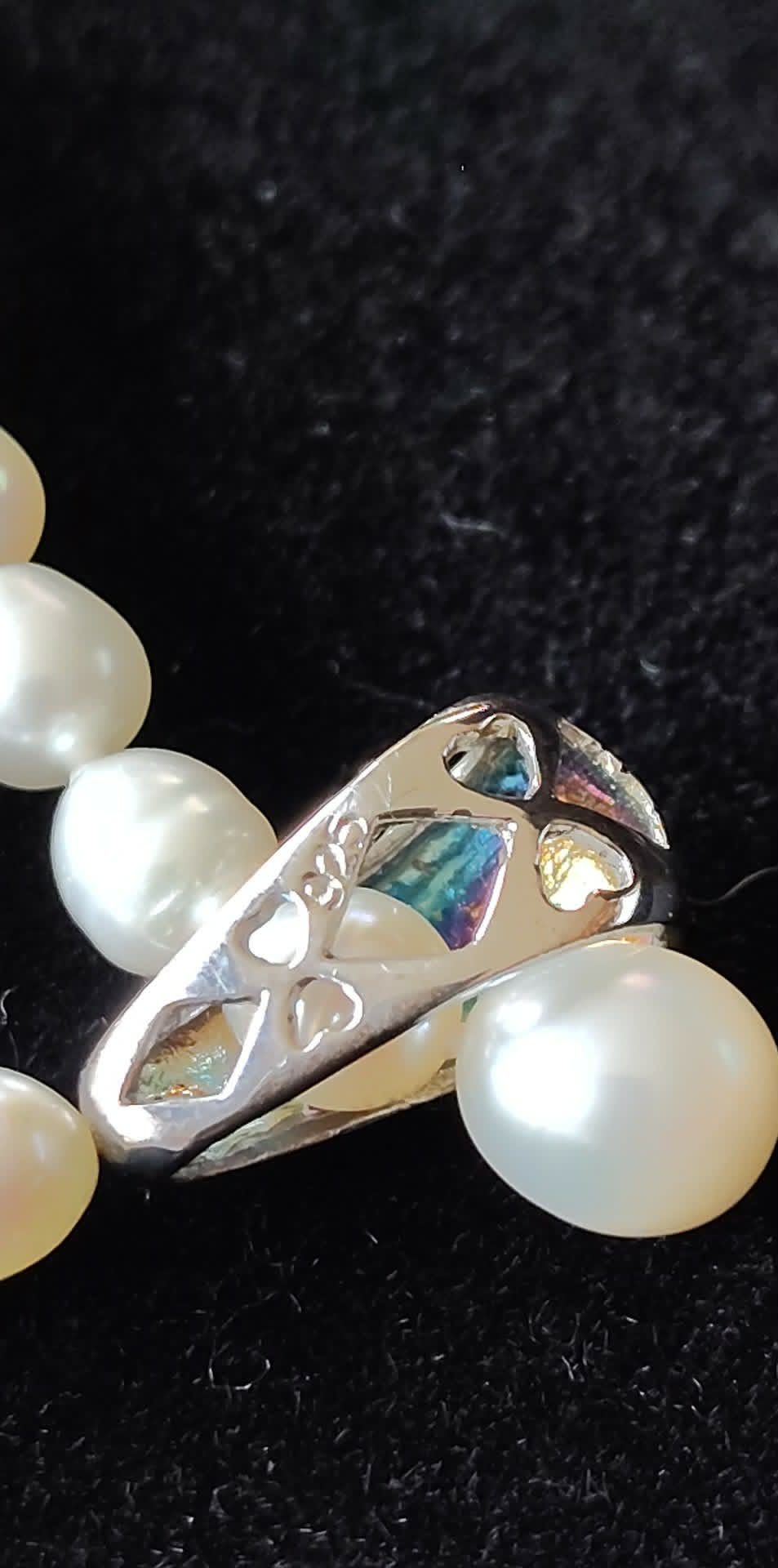 Vintage 24" freshwater pearl necklace with Sterling silver 925 marked end