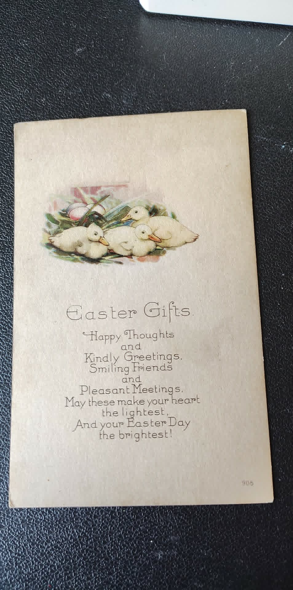 Vintage 4 Easter post cards, 1 embossed 507 E