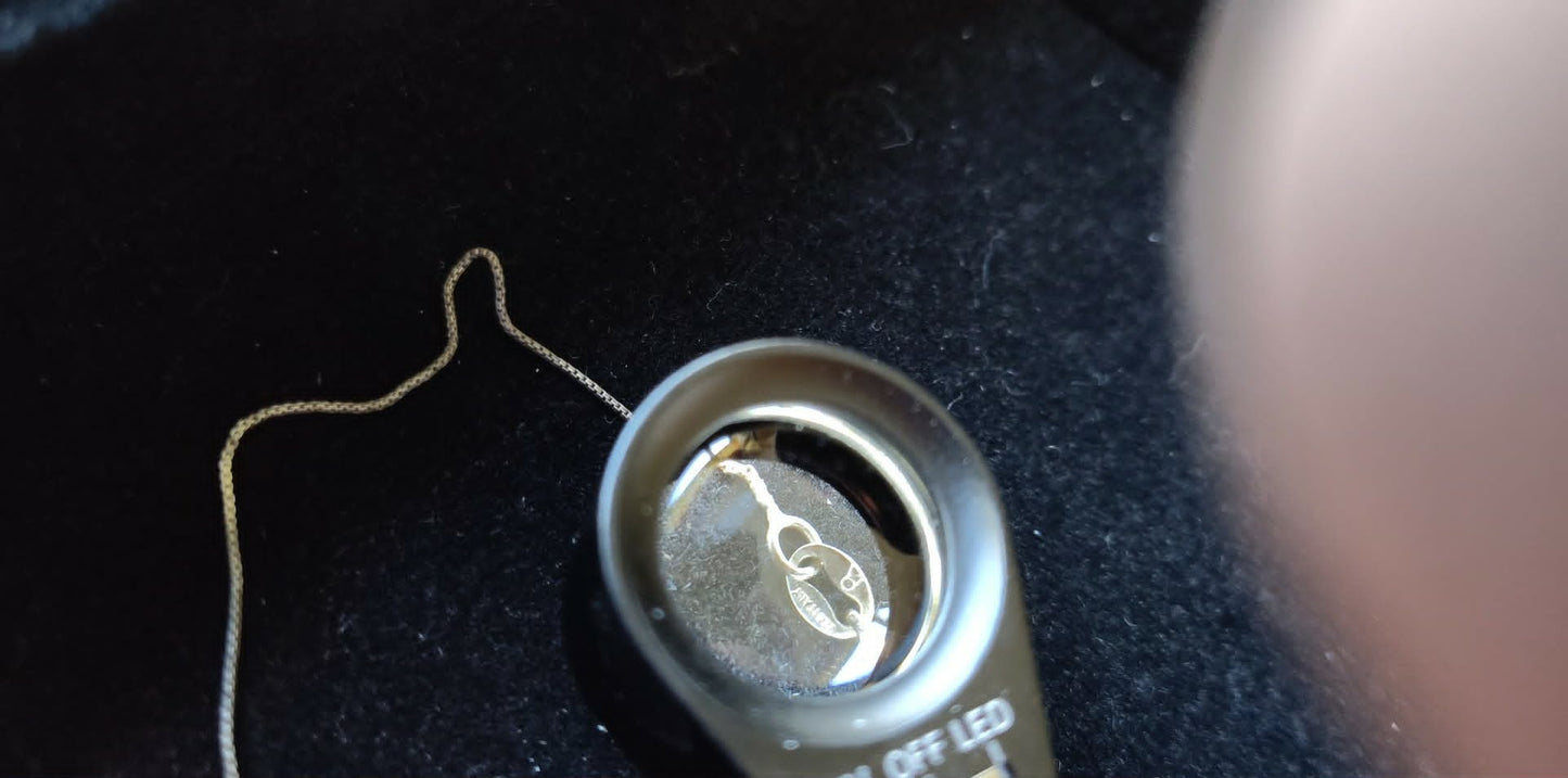 Vintage 925 Italy R 20" chain & 925 LA Rumi heart 'Let the beauty.. love' charm