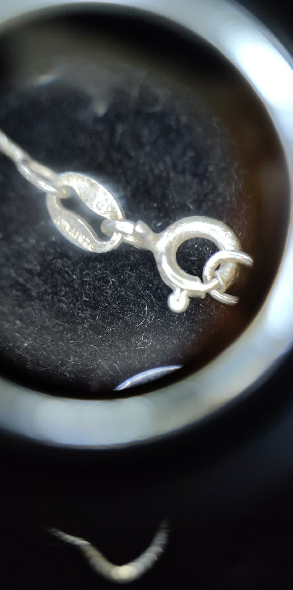 Vintage 925 Italy R 20" chain & 925 LA Rumi heart 'Let the beauty.. love' charm