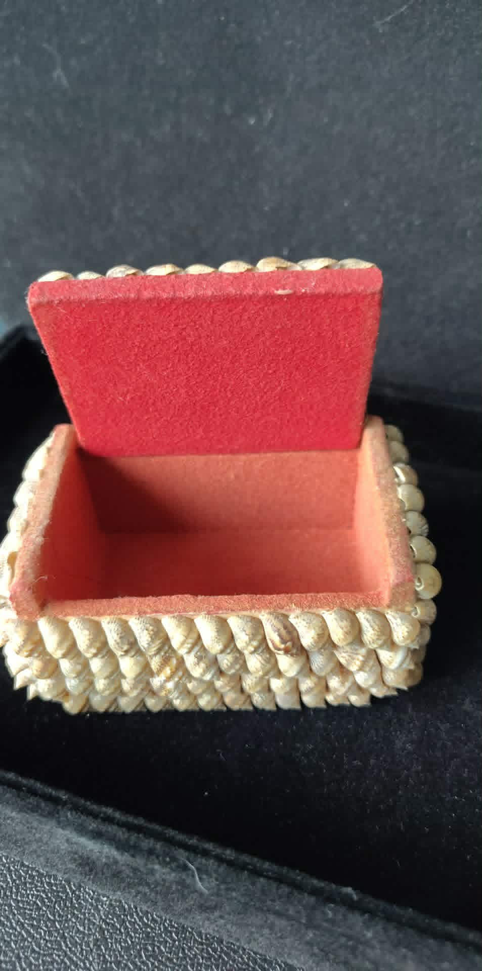 Vintage 70s-80s made in Philippines shell trinket box