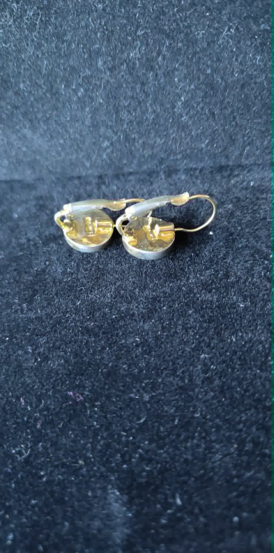 Vintage LCI pierced earrings gold-toned, some wear
