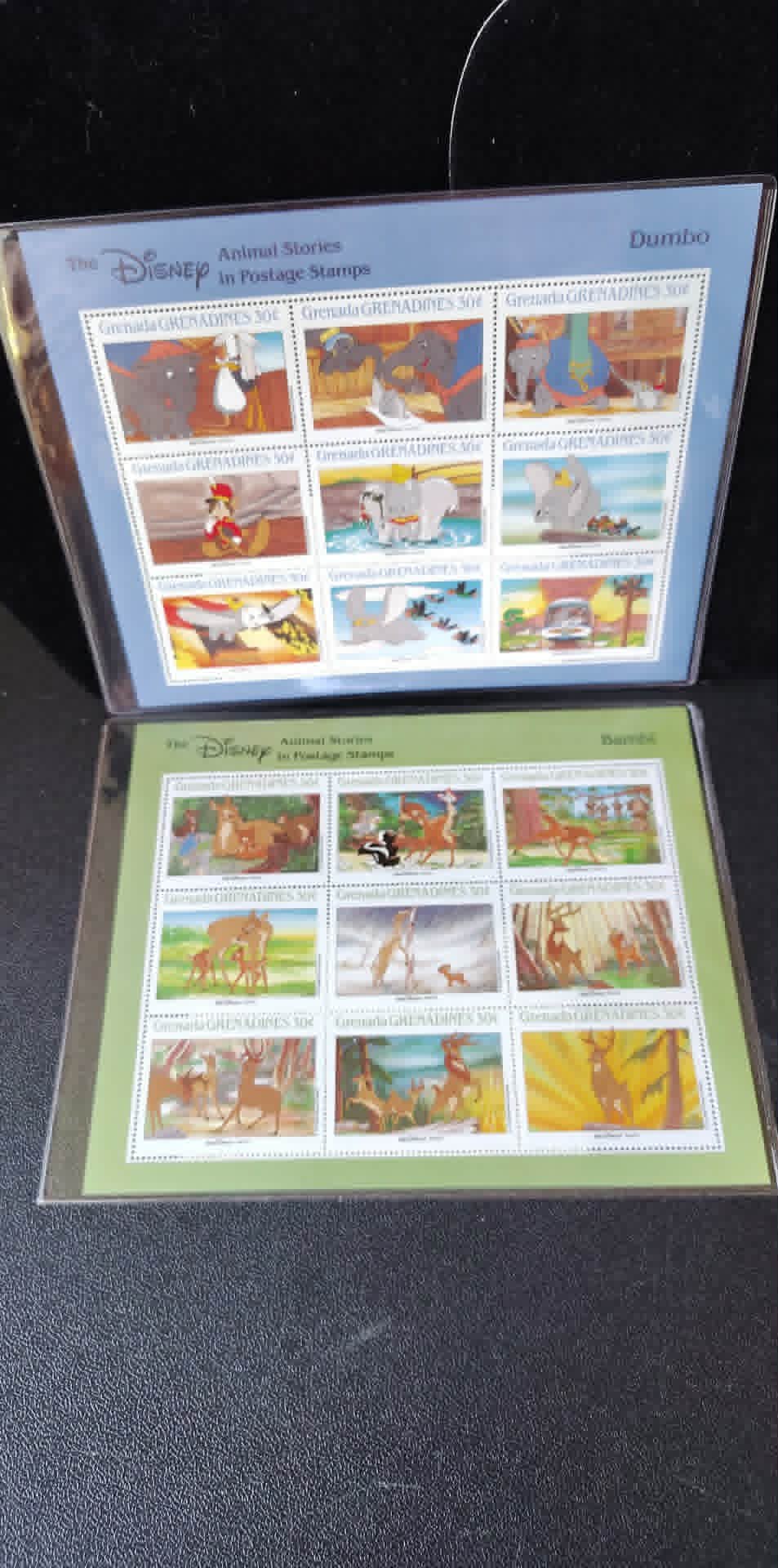 2 9pc Disney stamp sheets Dumbo & Bambi